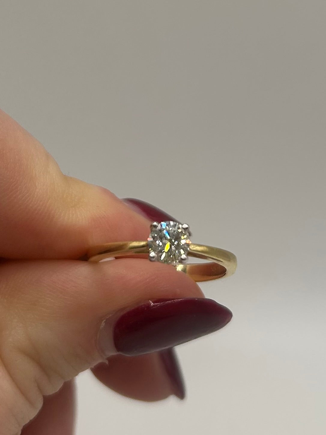 18ct Yellow Gold 0.50ct Round Cut Diamond Ring